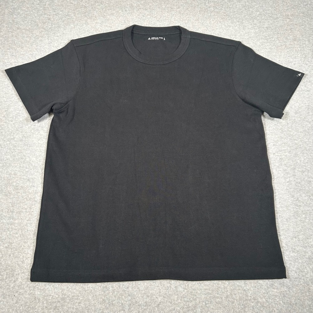 American Giant T‎ Shirt Mens L Black Crew Neck Short Sleeve Thick Made USA NEW